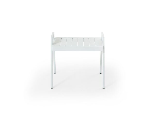 Simple white table with slatted top