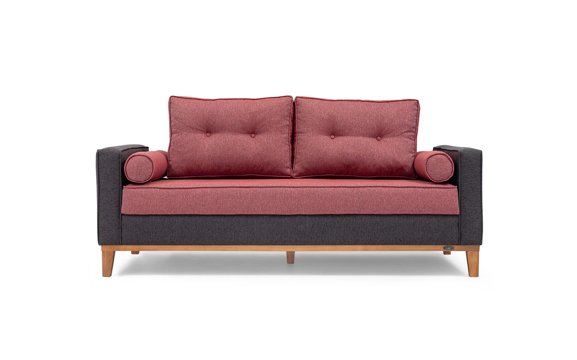 red sofa for guest room