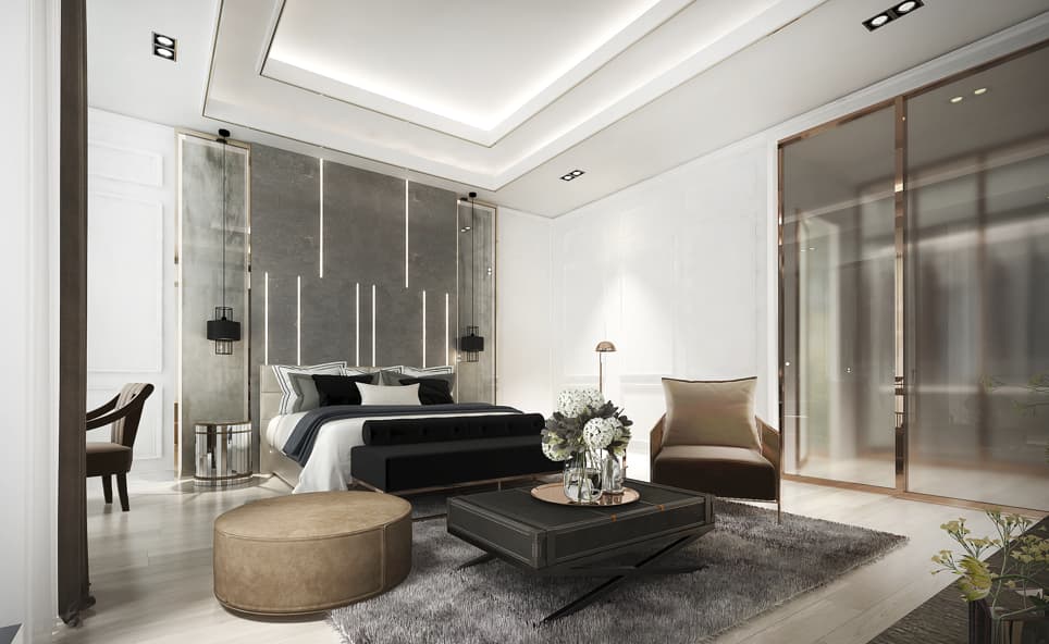 luxury hotel guest room set