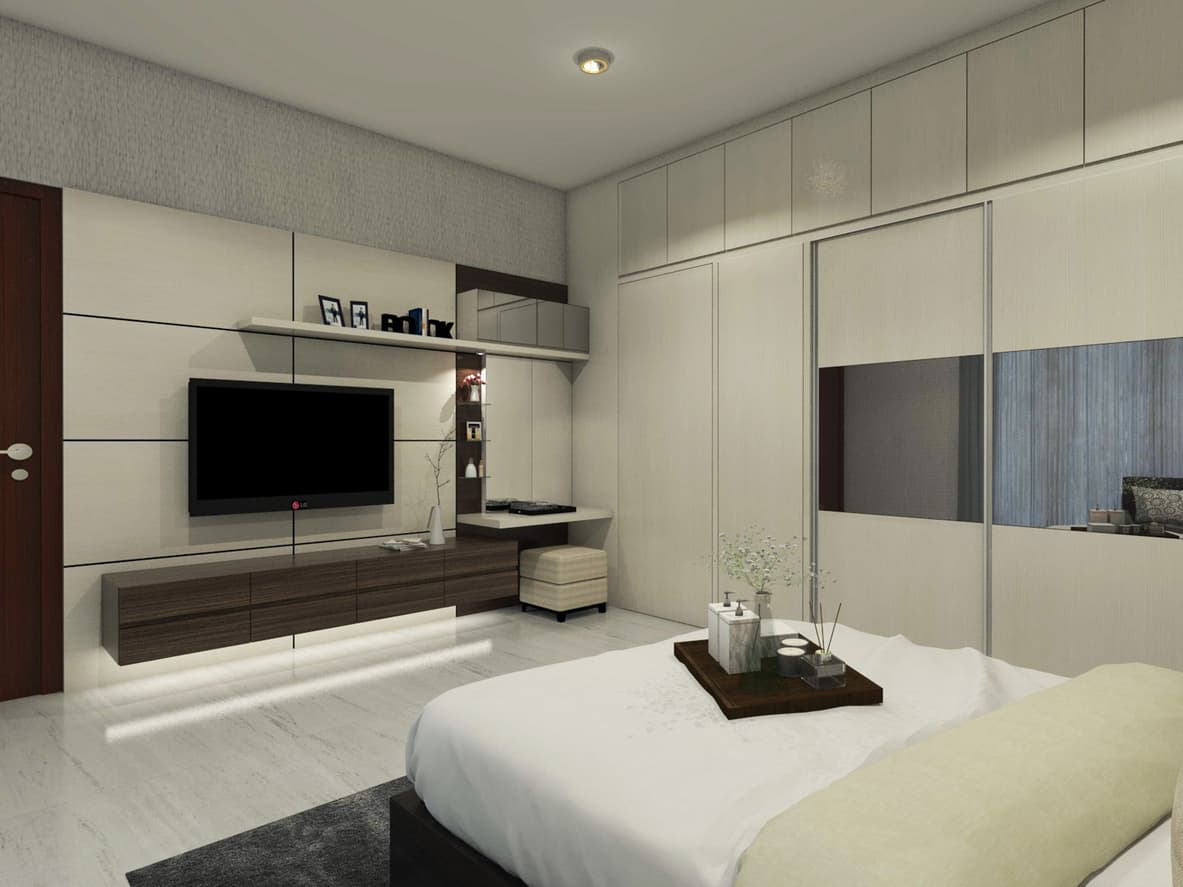 Custom hotel TV unit manufactured in Turkey for modern hotel guest rooms