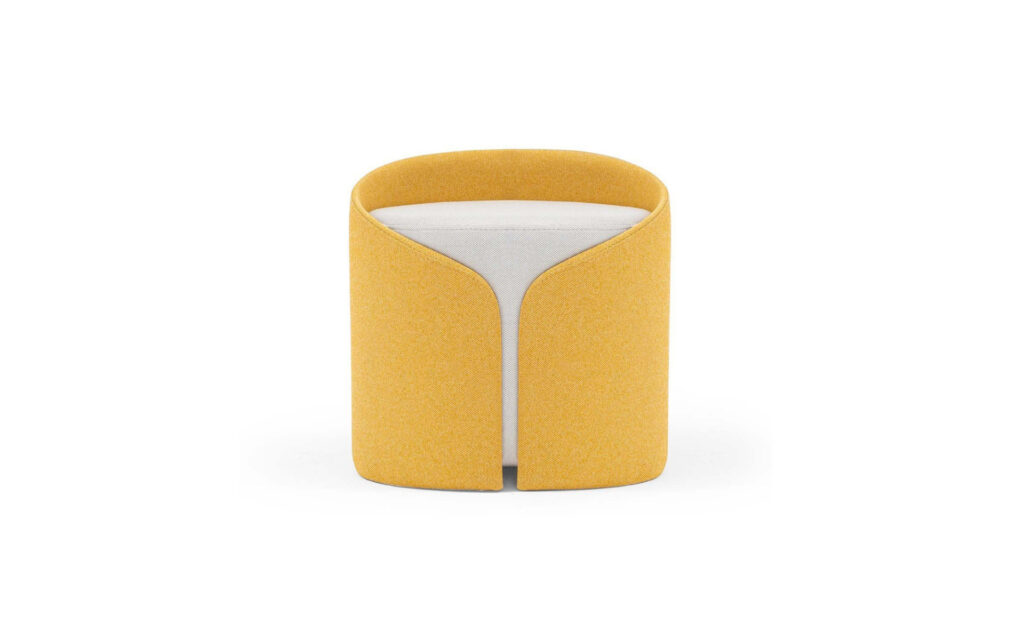 Contemporary upholstered ottoman pouf designed for hotel lobbies, lounges, and contract hospitality projects.
